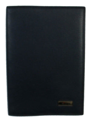 Kiton Wallet - Dark Blue Leather Wallet For Papers SALE