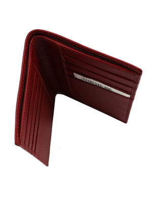 Kiton Wallet - Burgundy Leather Men Wallet/ Credit Card Holder FINAL SALE