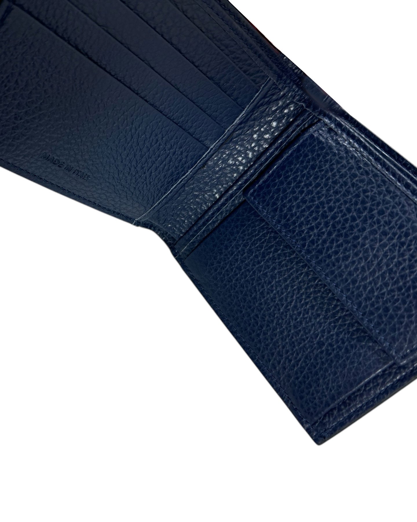 Kiton Wallet - Dark Blue Grain Leather