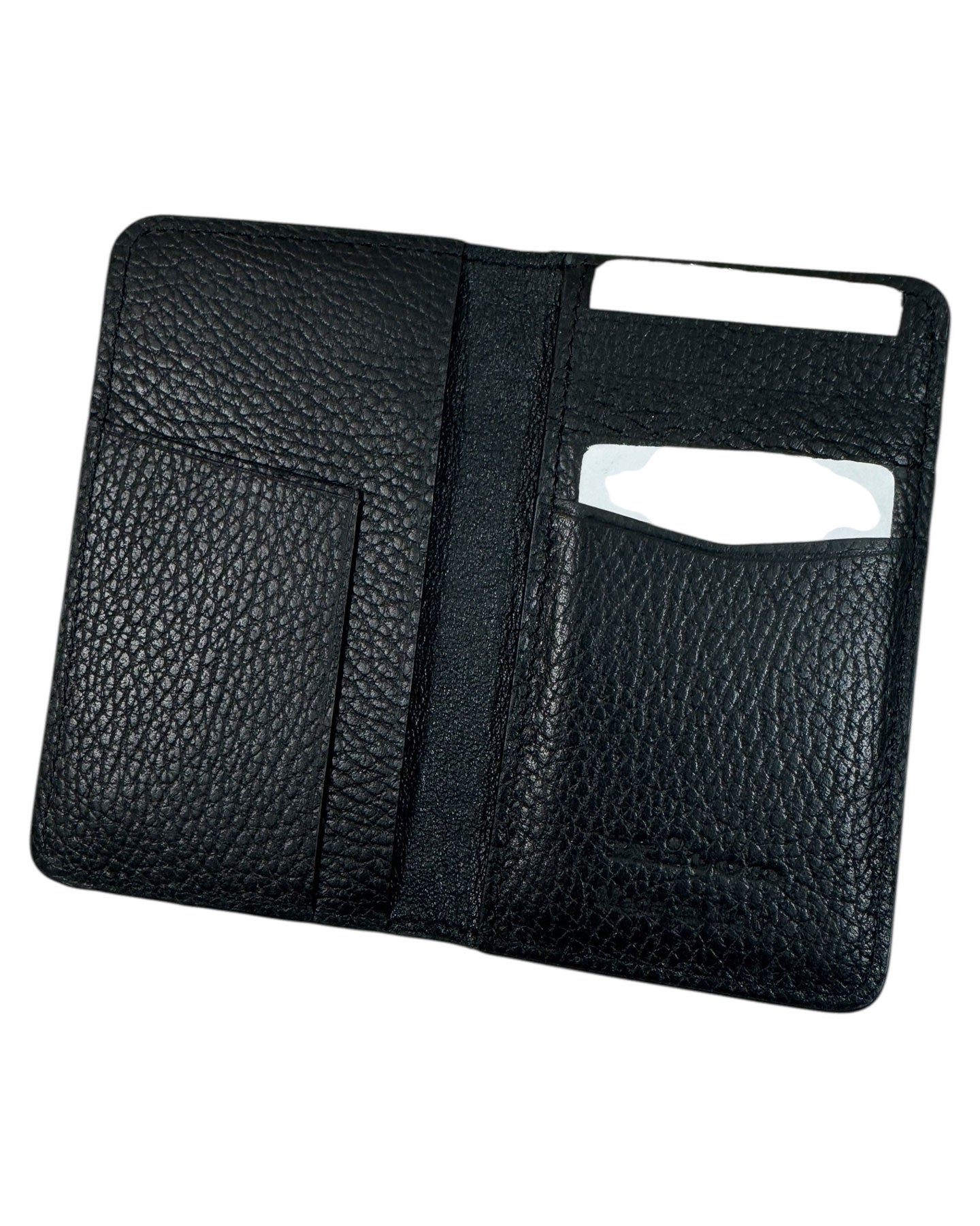 Kiton Wallet Black Grain Leather Men Wallet