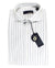 Lardini Shirt White Navy Stripes 