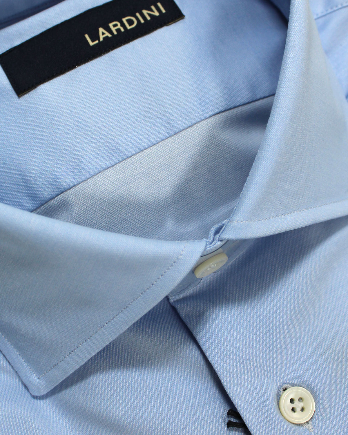Lardini Dress Shirt Blue - Spread Collar 45 - 18 SALE
