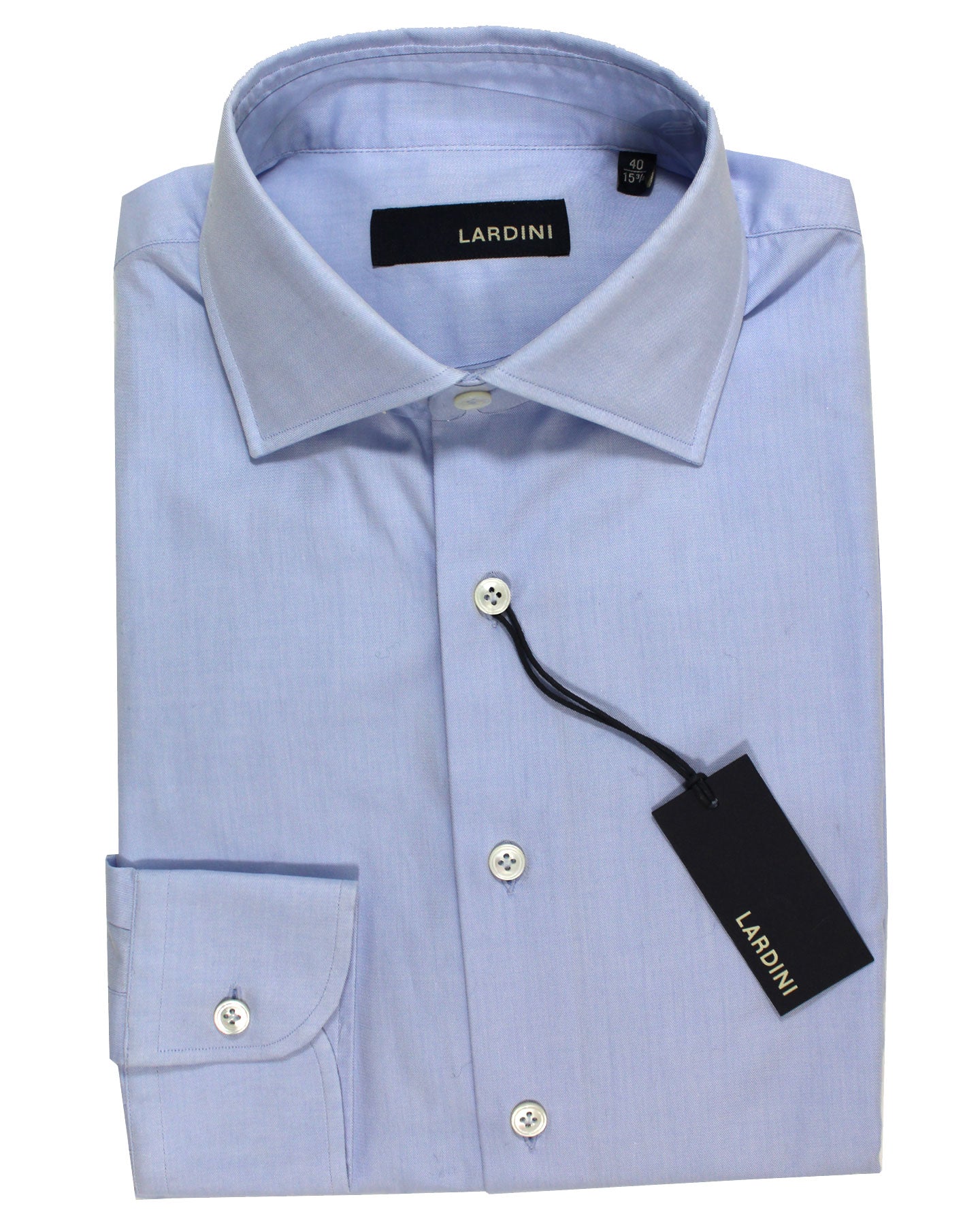 Lardini Dress Shirt Blue - Spread Collar 40 Lardini Dress Shirt Blue - Spread Collar 40