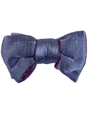 Le Noeud Papillon Lilac Silver Micro Dots - Self Tie Bow Tie