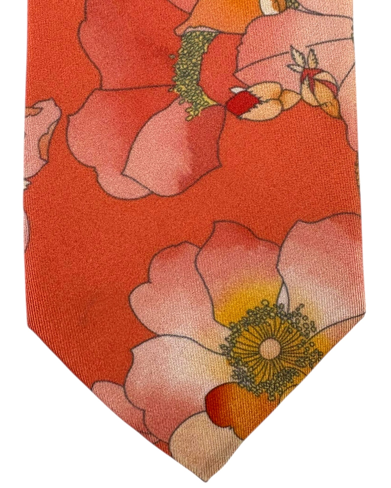 Leonard Paris Tie Peach Floral