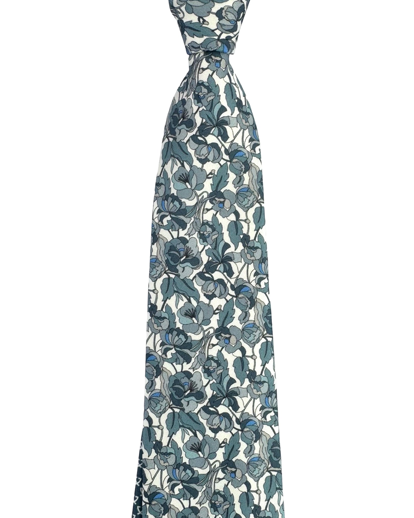 Leonard Tie Gray Floral - Leonard Paris