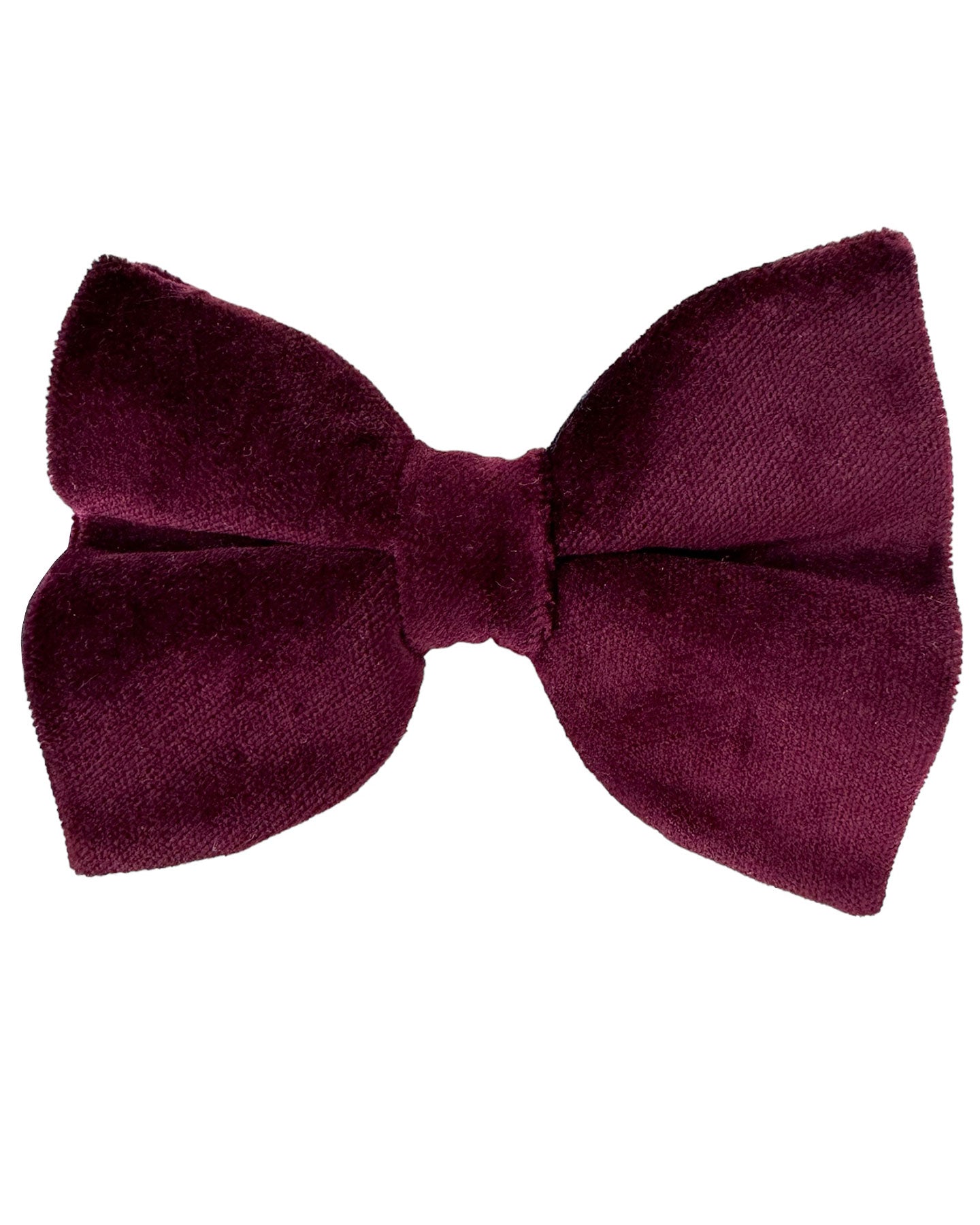 Le Noeud Papillon Bow Tie Maroon Velvet Large Butterfly