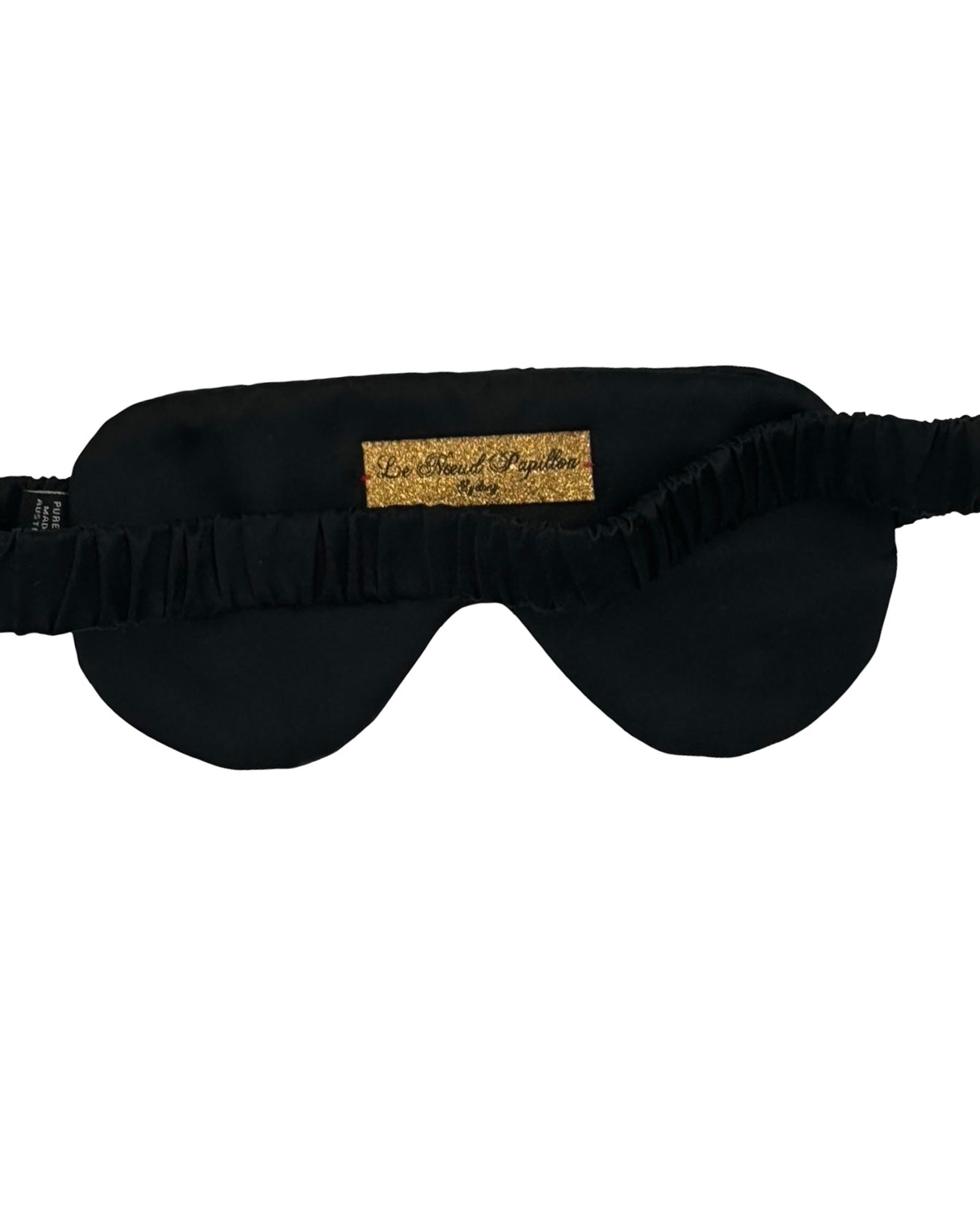 Le Noeud Papillon Silk Eye Mask Black - Luxury Eye Cover