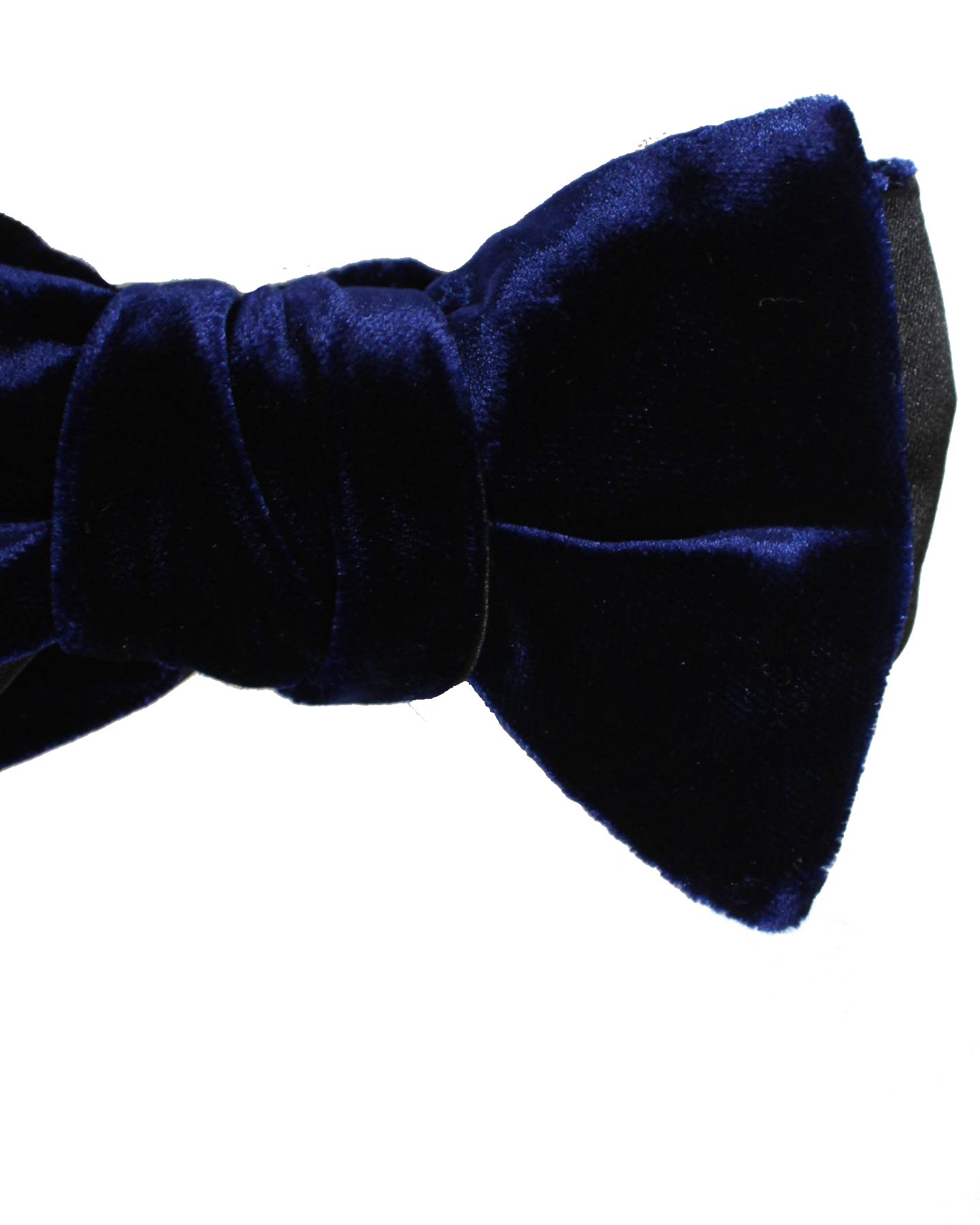 Le Noeud Papillon Dark Blue Velvet Bow Tie - Self Tie
