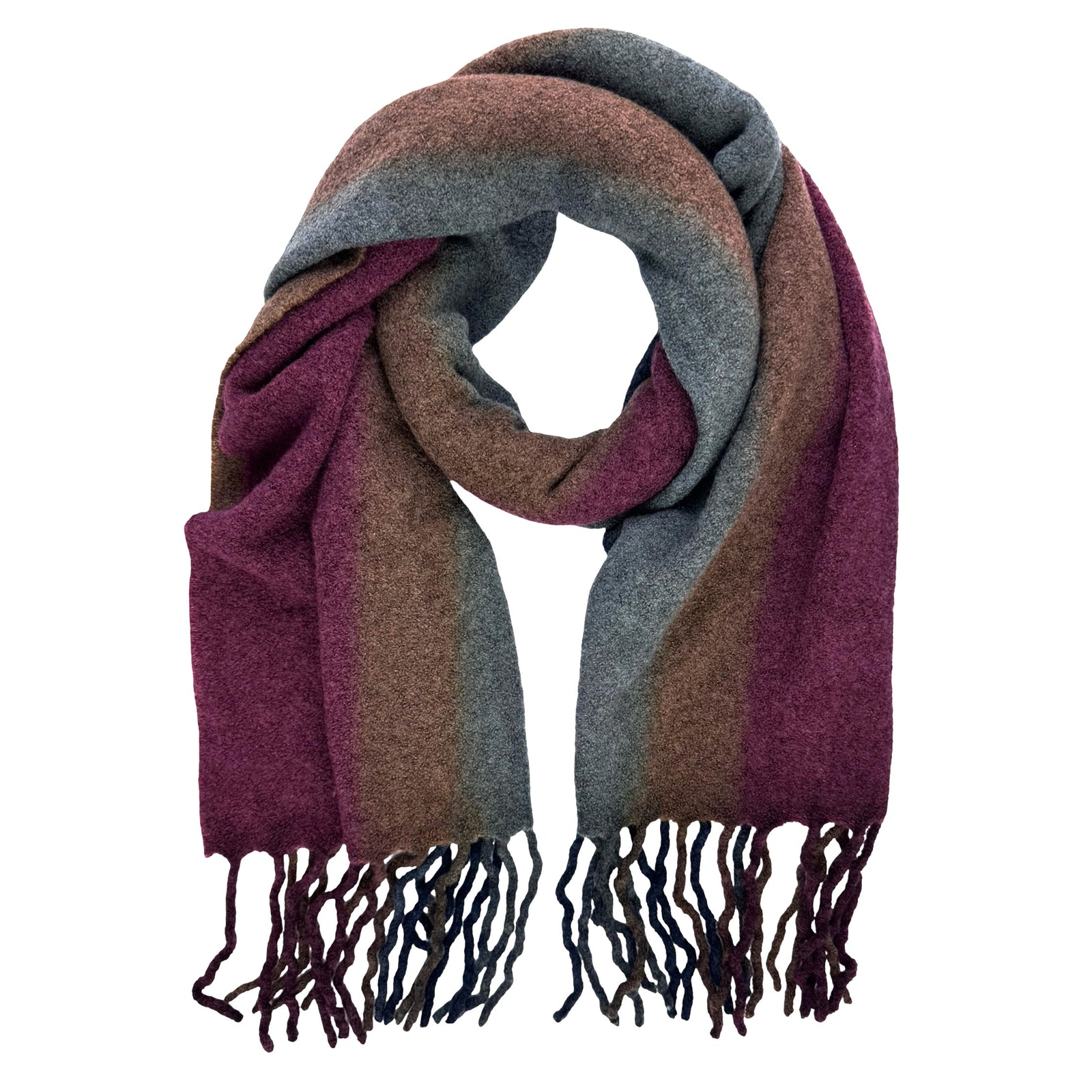 Loro Piana Scarf Grande Stripes Fringe Design - Luxury Shawl