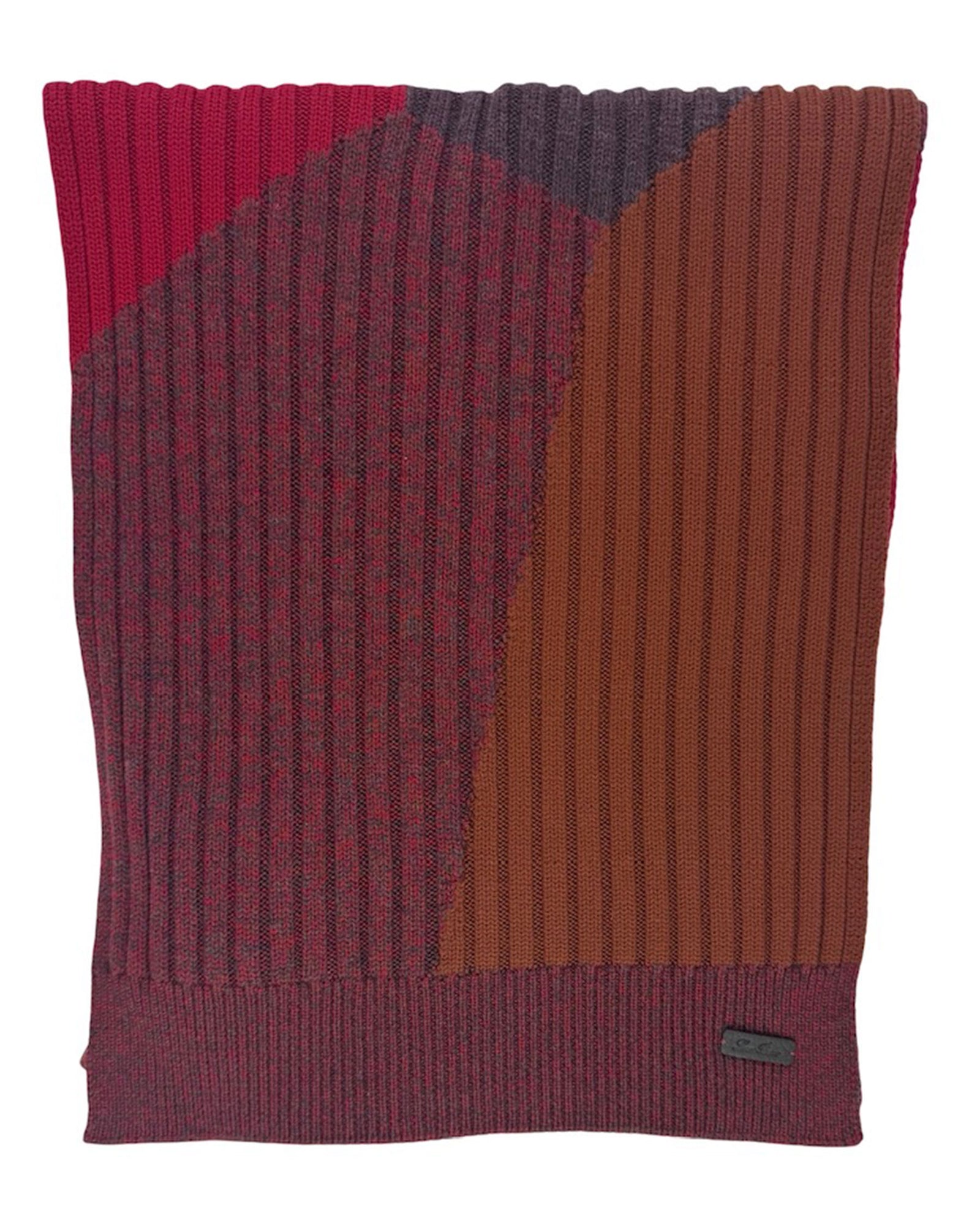 Loro Piana Scarf Brown Bordeaux Red Design - Cashmere Shawl