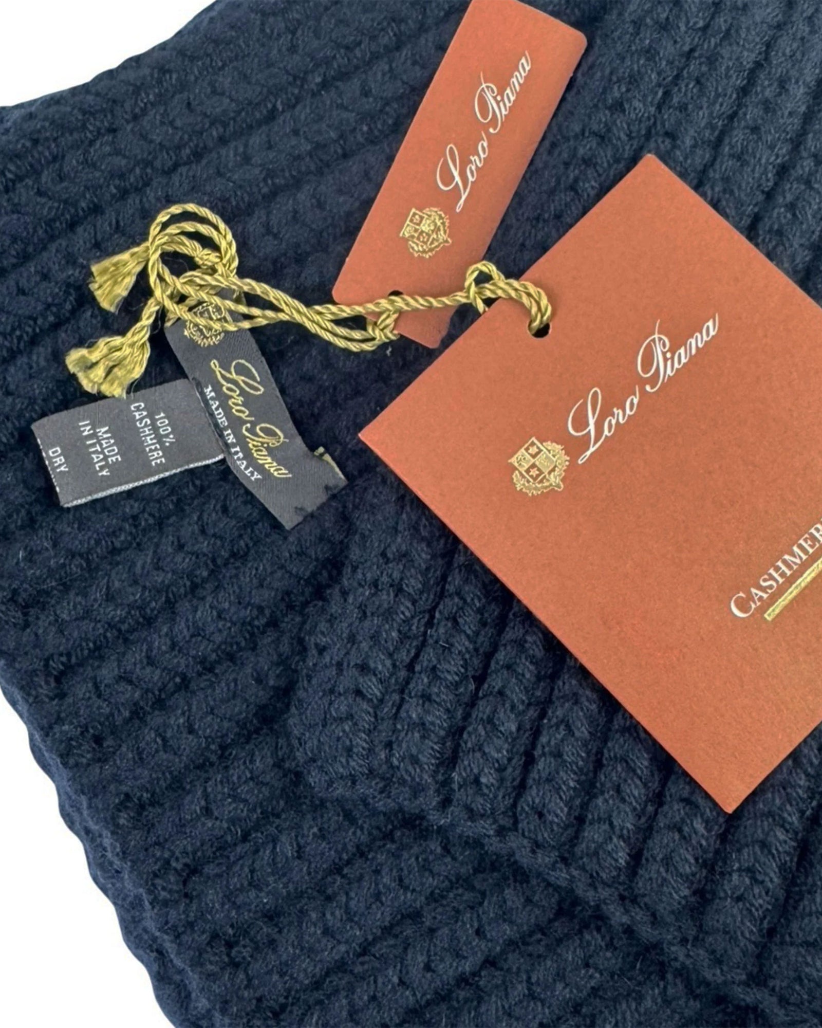 Loro Piana Cashmere Scarf Dark Navy - Woven Men Shawl