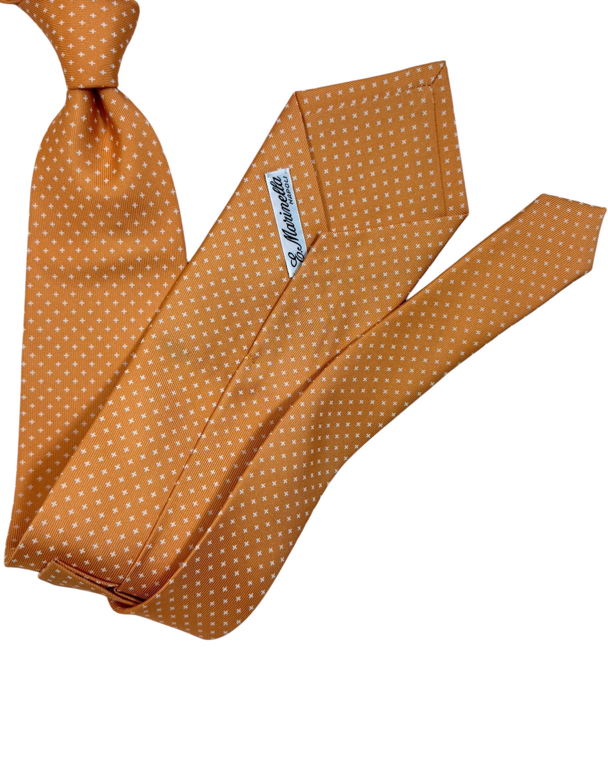 E. Marinella Tie Peach Micro Pattern Design