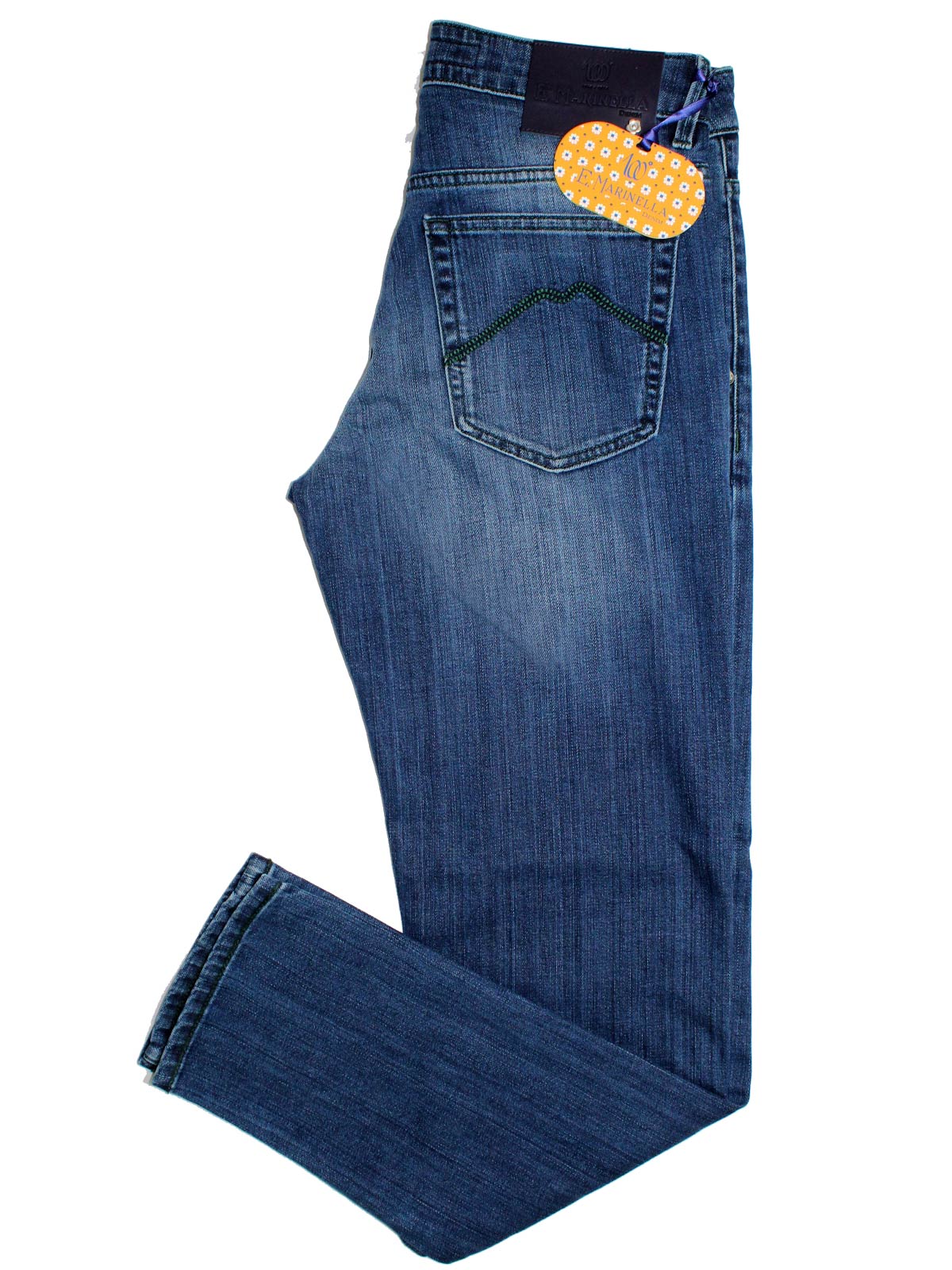 Men Dark Blue Side Pocket Jeans