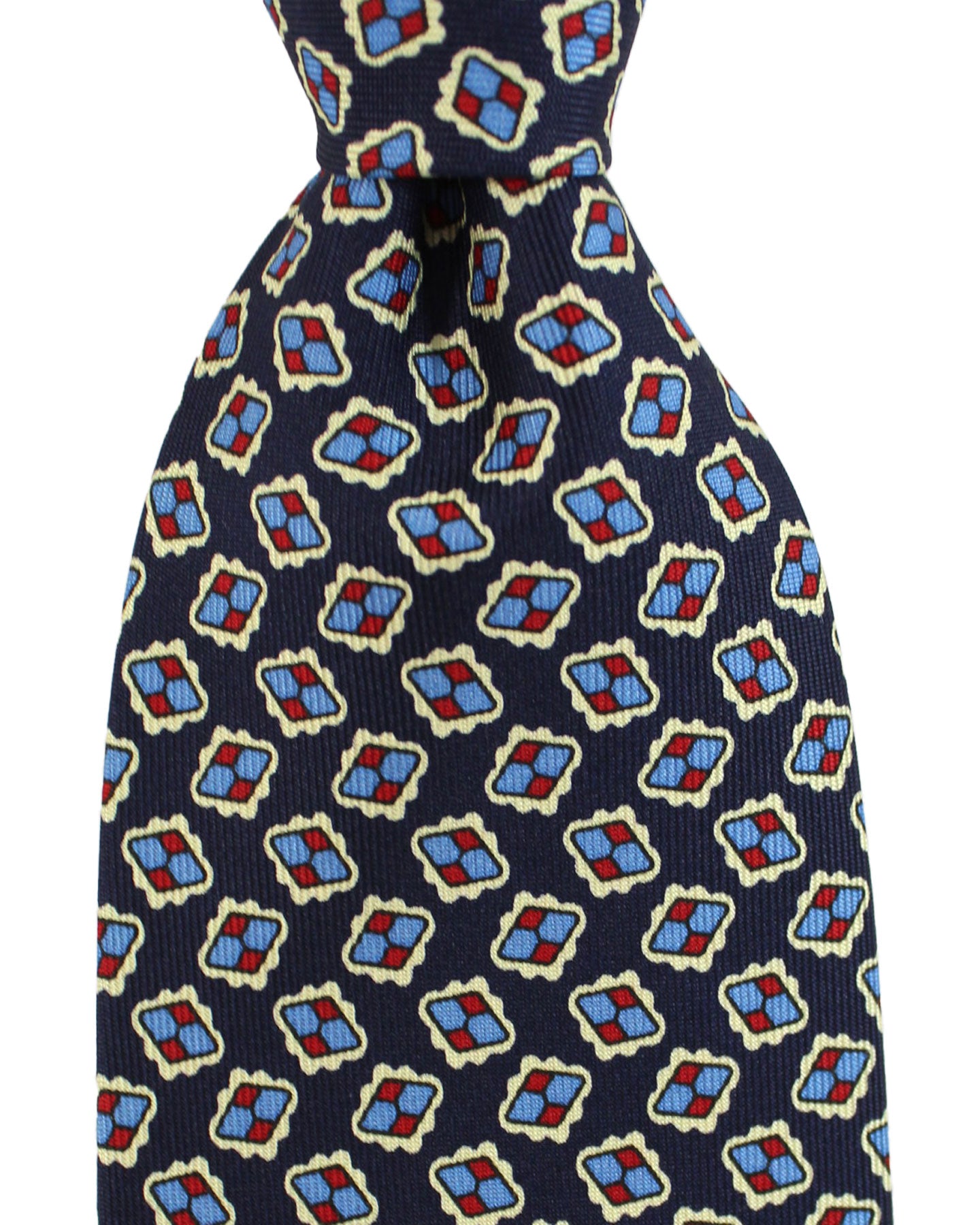 E. Marinella Tie Black Brown Gold Geometric Print SALE Sartorial Ties E. Marinella Tie Black Brown Gold Geometric Print SALE Sartorial Ties