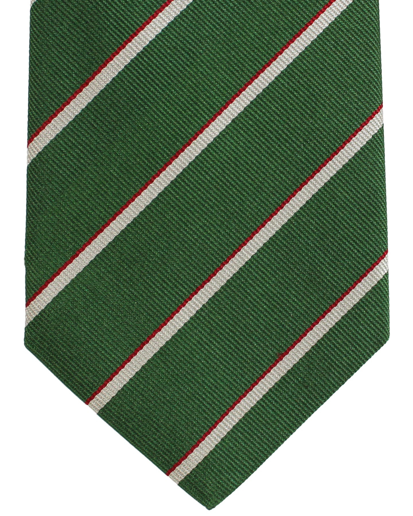 E. Marinella Tie Green Stripes Design