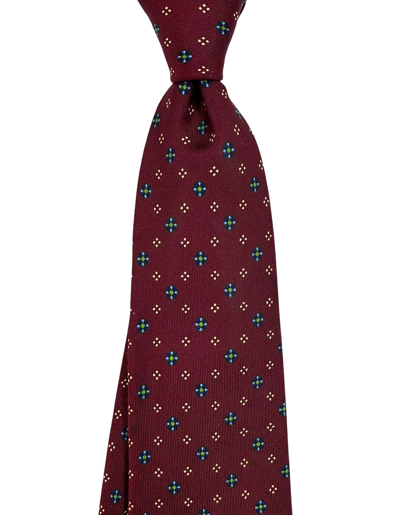 Maroon Navy Green Tie