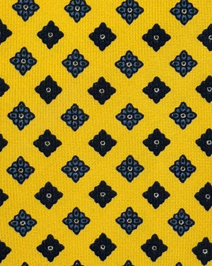 Silk Tie Orange-Mustard Midnight Blue