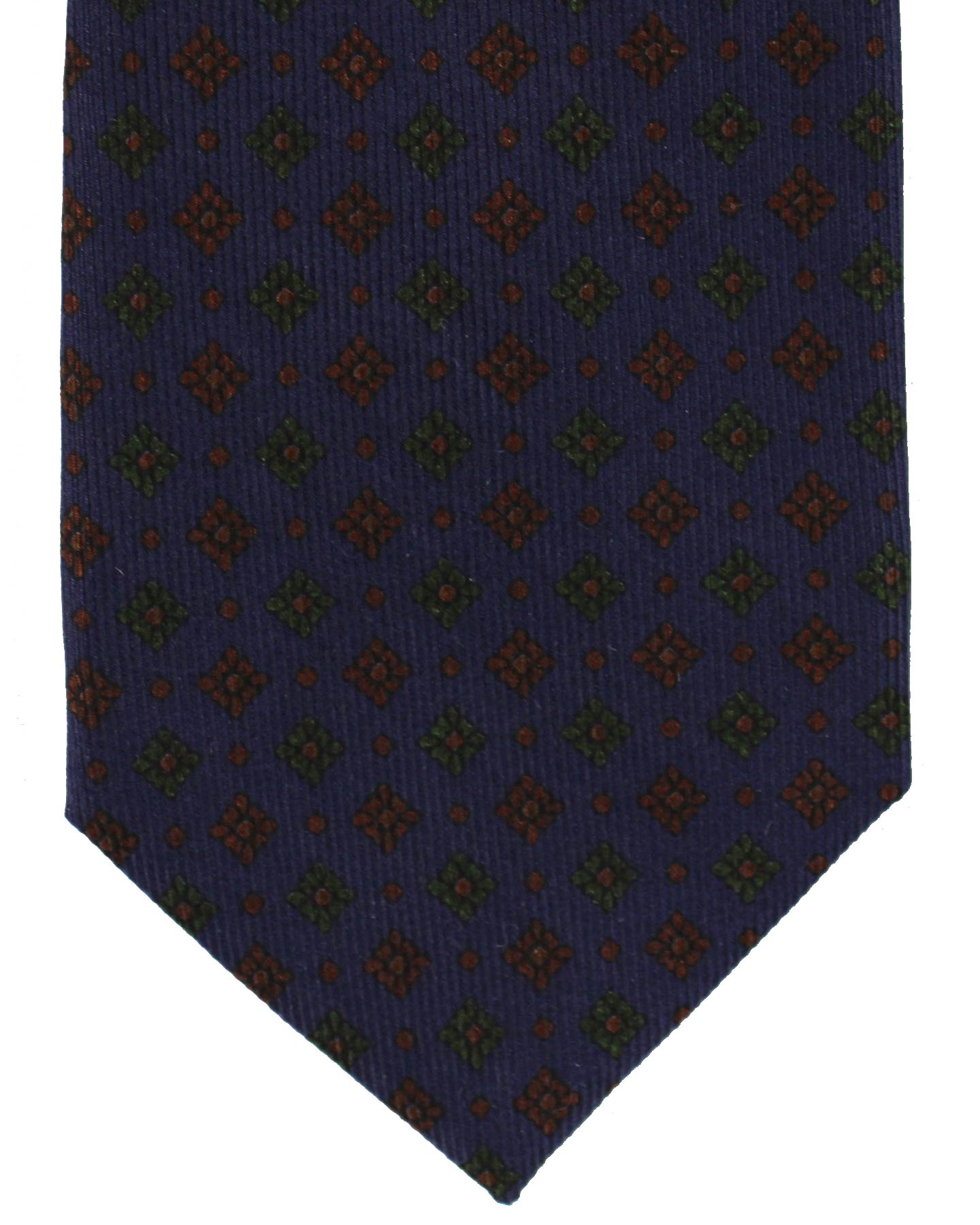 Marinella Silk Tie Purple Green Brown Geometric SALE