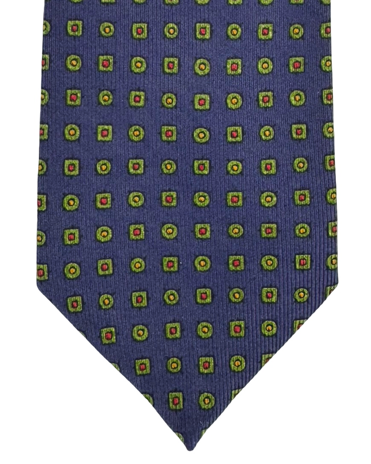 E. Marinella Silk Tie Purple Green Geometric