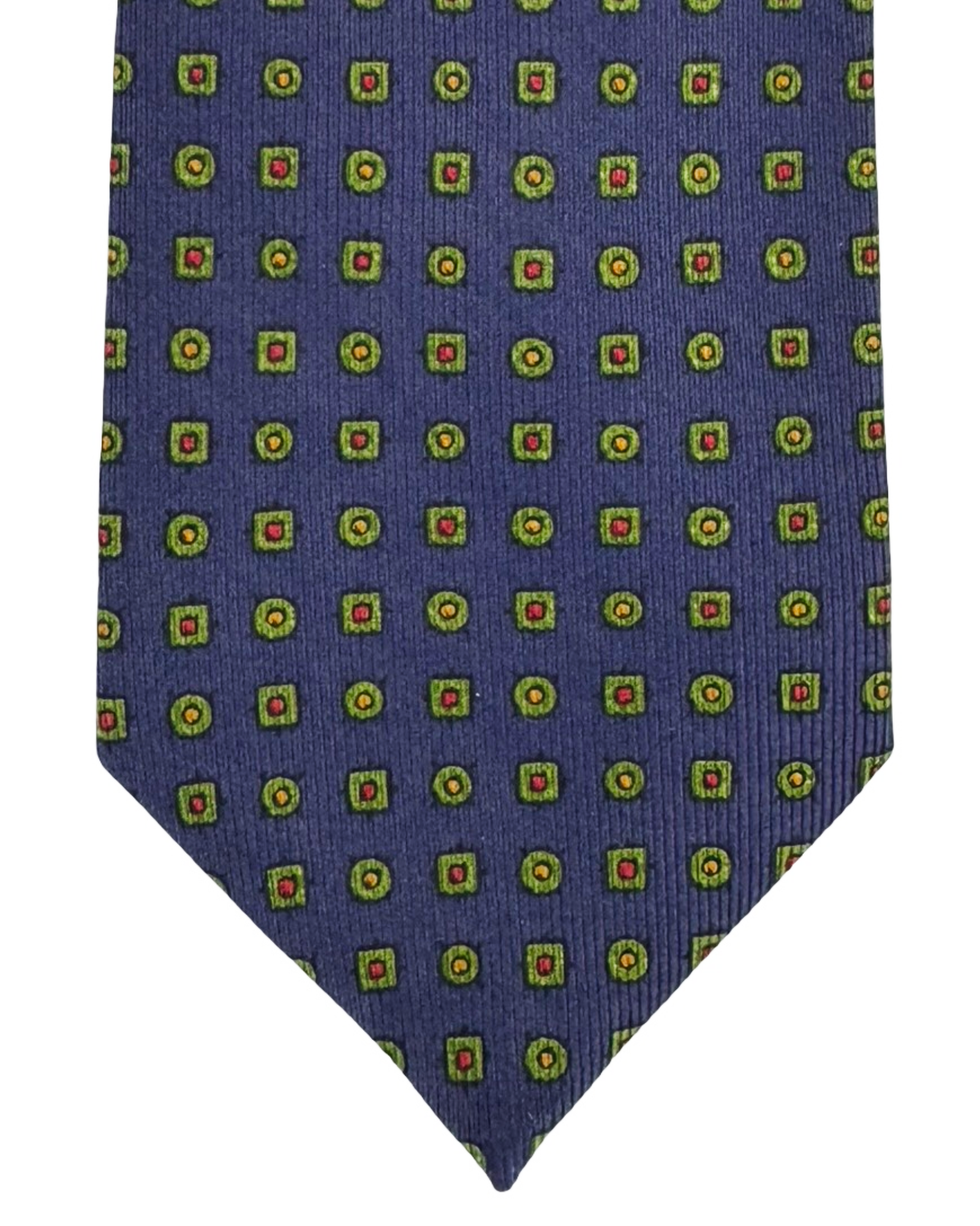 E. Marinella Silk Tie Purple Green Geometric