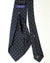 Massimo Valeri 11 Fold Tie Dark Blue Silver Dots - Elevenfold Necktie