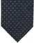 Massimo Valeri 11 Fold Tie Dark Blue Black Silver Mini Dots - Elevenfold Necktie