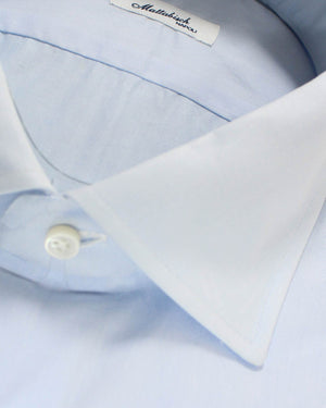 Mattabisch Shirt Solid Blue - Sartorial