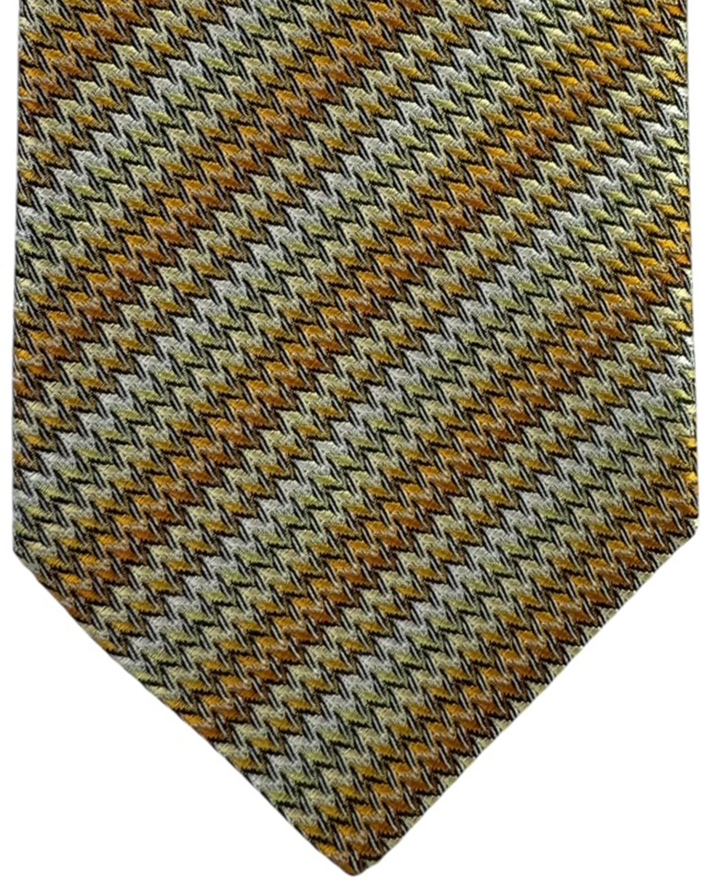 Missoni Tie Yellow and Orange Zigzag Weave
