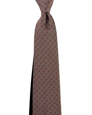 Missoni Silk Tie Rust Orange Micro Dots Pattern