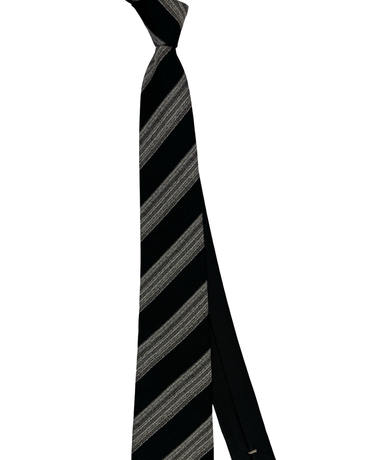 Missoni Silk Tie Black Silver Stripes
