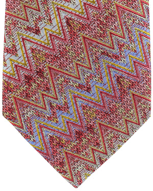 Missoni Necktie Pink Zig Zag Design