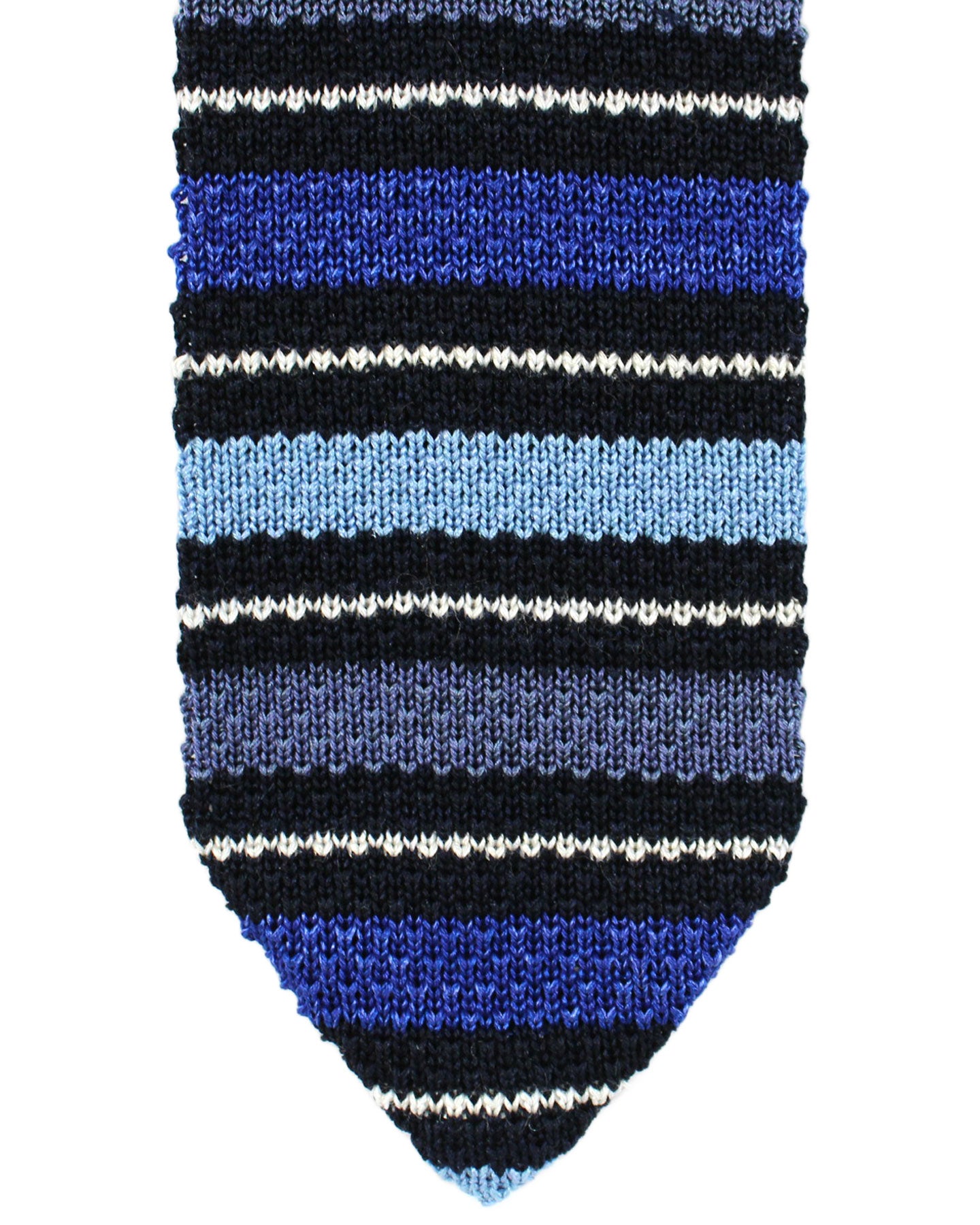 Missoni Knitted Tie Blue Stripes Design