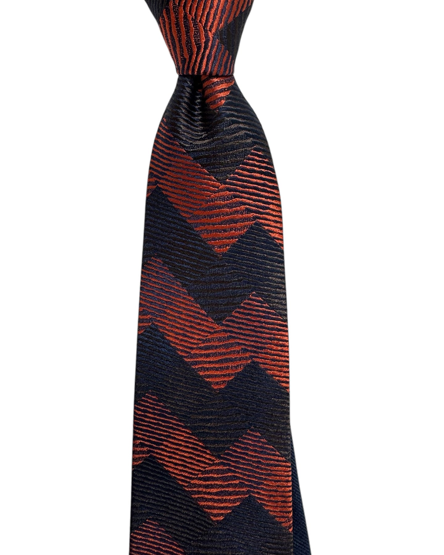 Missoni Silk Tie Brown Chevron Design