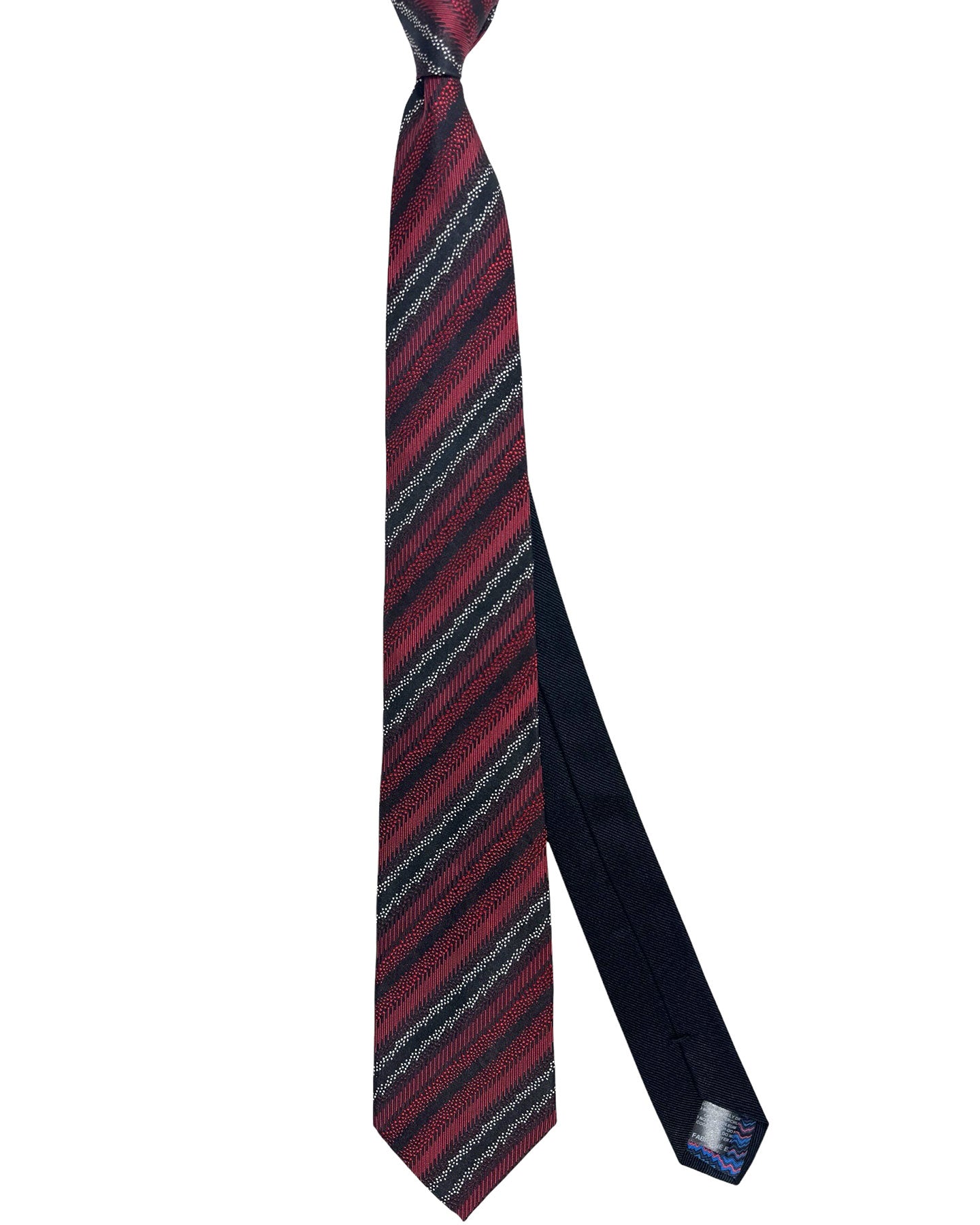 Missoni Tie Bordeaux Brown Patterned Stripes