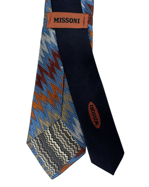 Missoni Silk Tie Herringbone Design