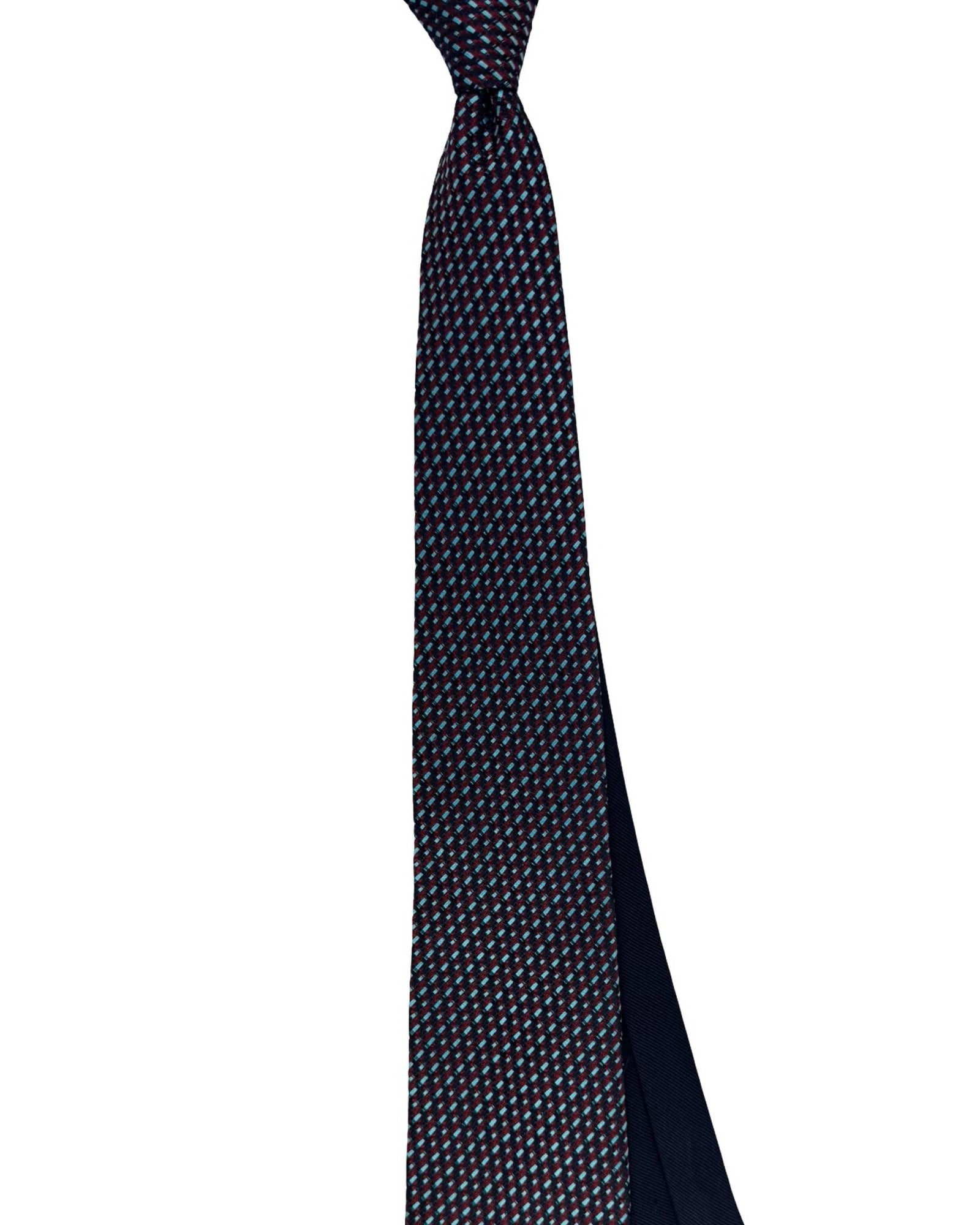 Missoni Silk Tie Red Sky Blue Skinny Stripes