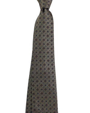 Moschino Silk Tie Taupe Geometric