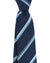 Moschino Tie Navy Blue Logo Stripes Design