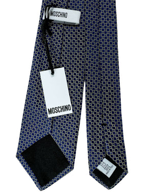 Moschino Tie Royal Blu Geoemtric SALE