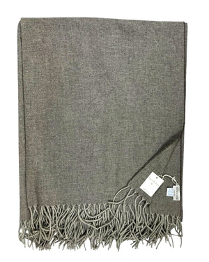 Tessitura Di Novara Cashmere Throw Blanket Gray Taupe - Zegna Fabrics SALE