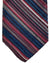 Vitaliano Pancaldi Pleated Silk Tie Multicolor Striped Bordeaux Maroon Gray