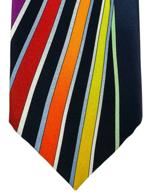 Vitaliano Pancaldi Silk Tie Dark Blue Floral