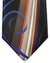 Vitaliano Pancaldi Silk Tie Brown Beige Swirly Stripes