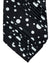 Pancaldi Pleated Silk Tie Black White Dots