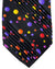 Vitaliano Pancaldi Pleated Silk Tie Black Multi Color Dots Design