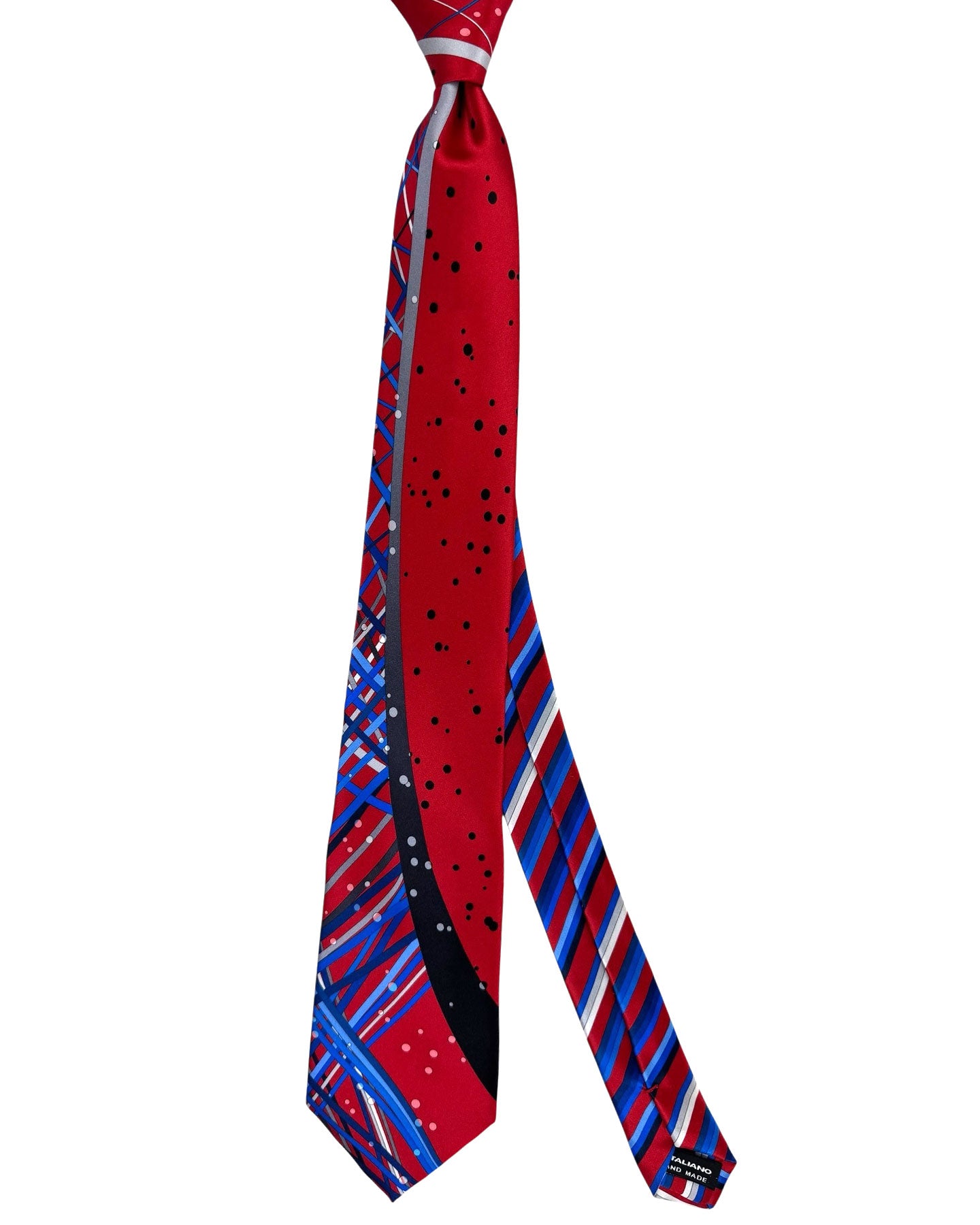 Vitaliano Pancaldi Tie Red Royal Blue
