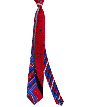 Vitaliano Pancaldi Tie Red Royal Blue
