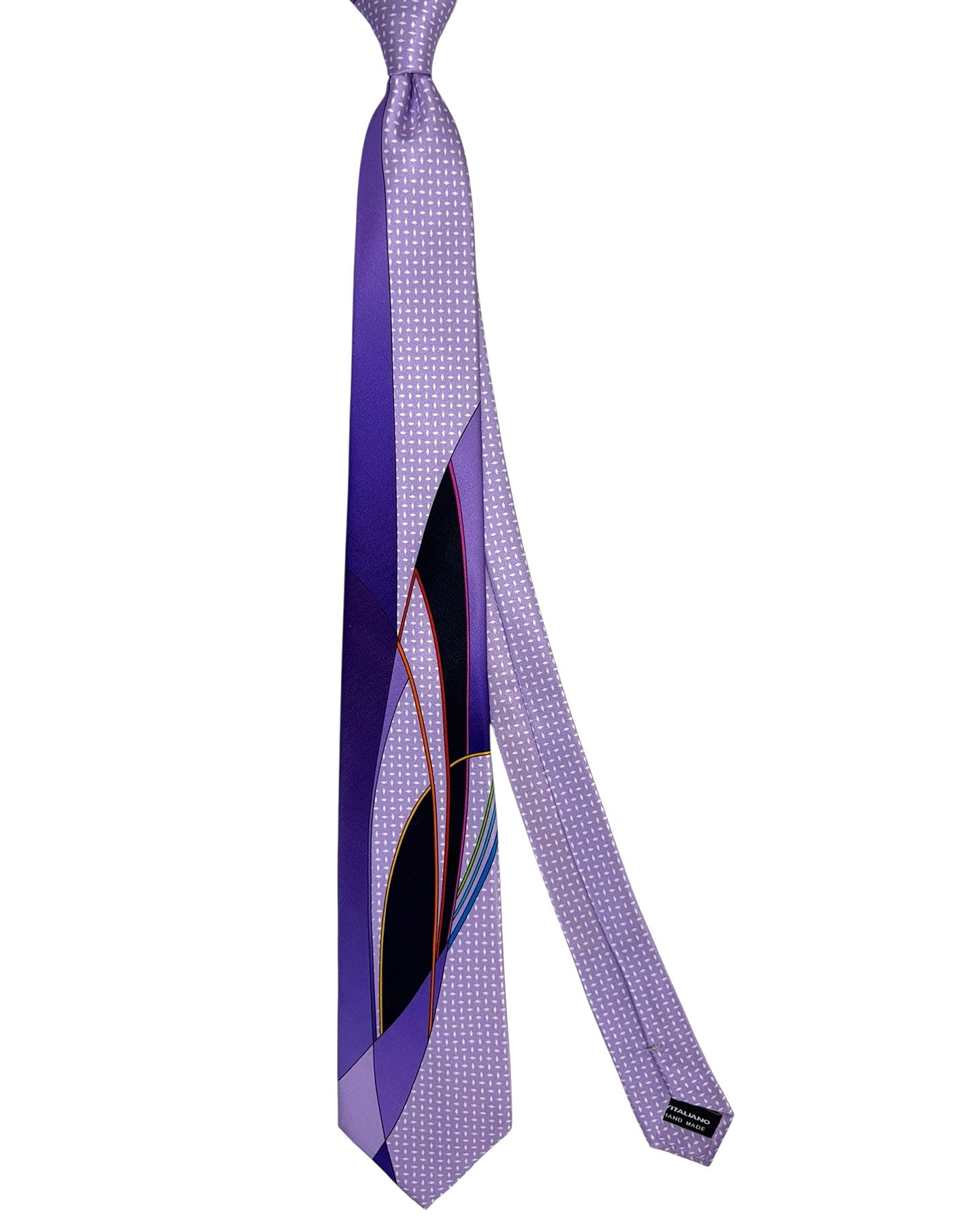Vitaliano Pancaldi Tie Lilac Purple Design
