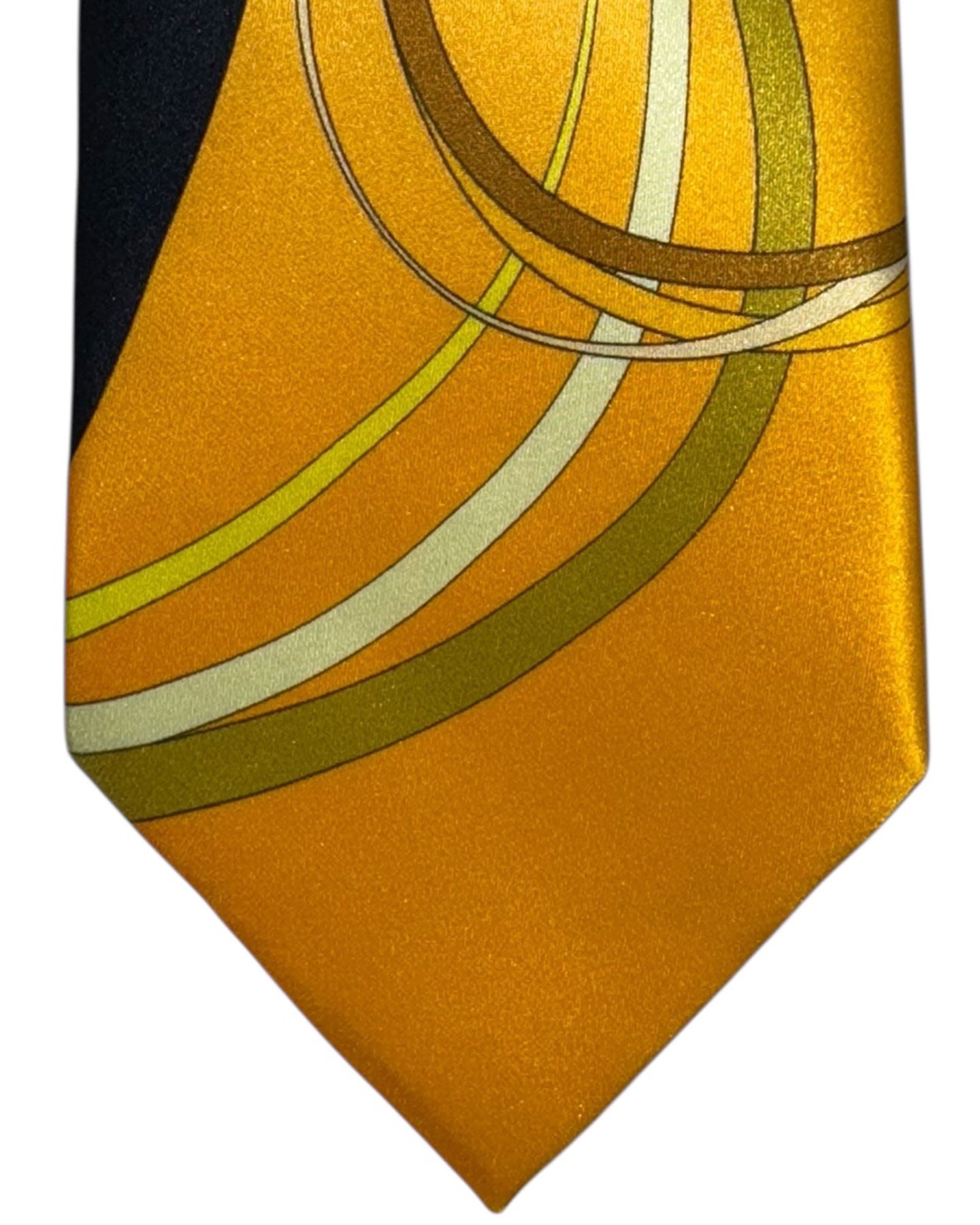 Vitaliano Pancaldi Tie Black Orange Gold